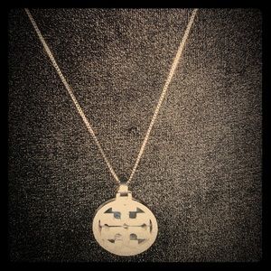 EUC-Tory Burch Pendant  Adjustable Silver Necklace